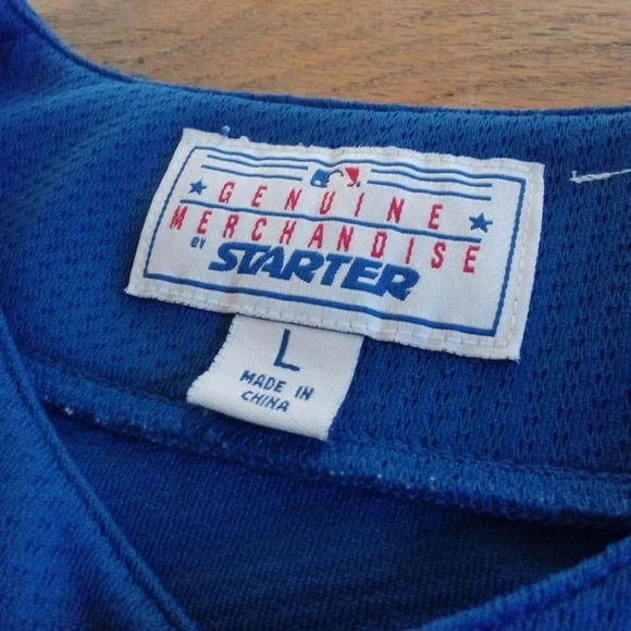 Vtg Starter Kerry Wood #34 Chicago Cubs Baseball Jersey Blue Size Large - Picture 7 of 11